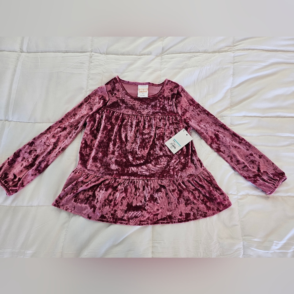 Jumping Beans NWT Girls Velour Shirt